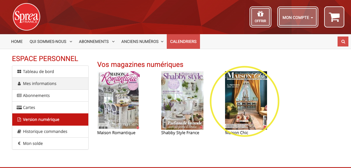 Sélectionner magazine